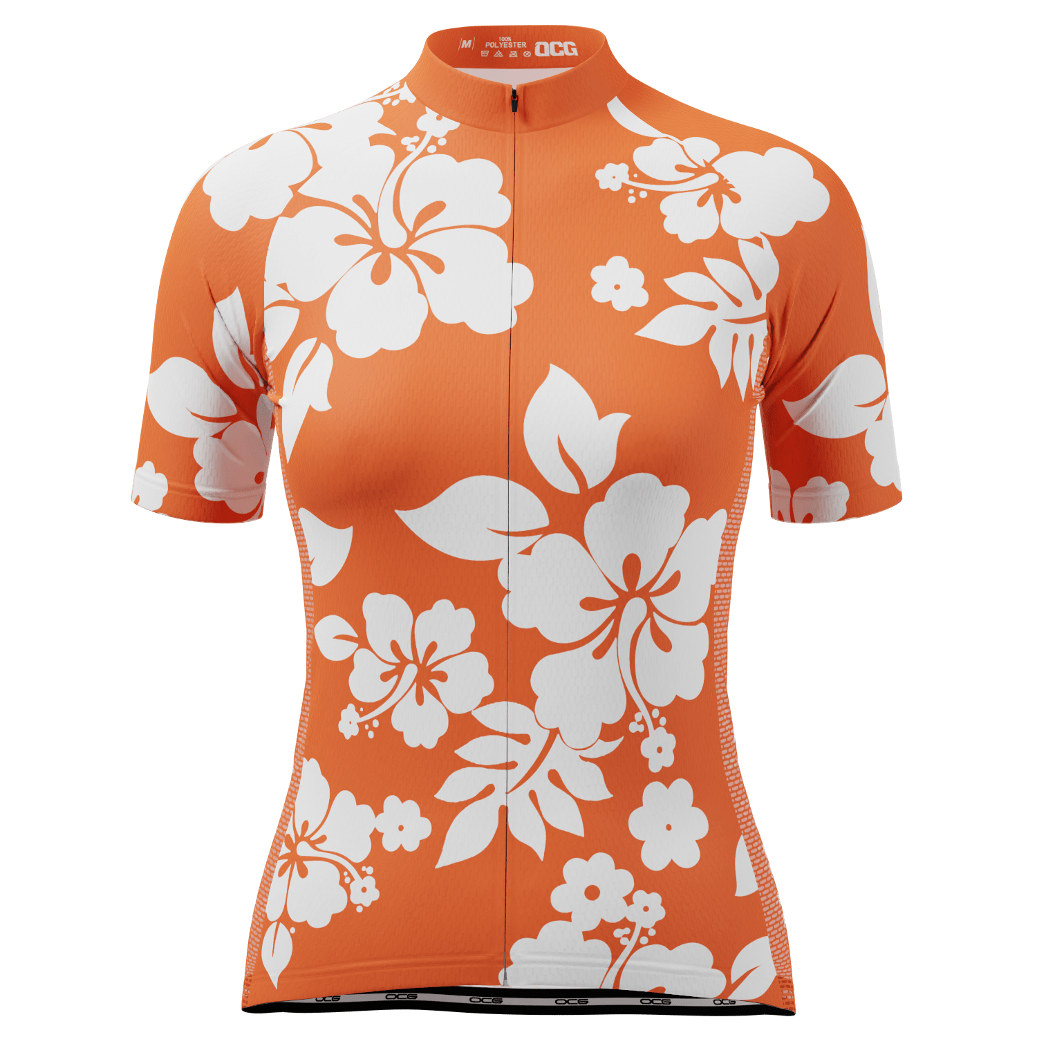 Women's Hawaiian Aloha Floral Short Sleeve Cycling Jersey
