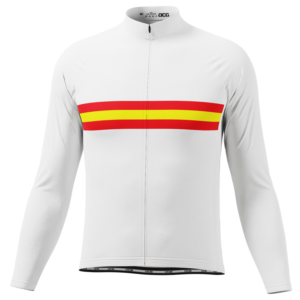 Men's España Spanish National Flag Long Sleeve Cycling Jersey