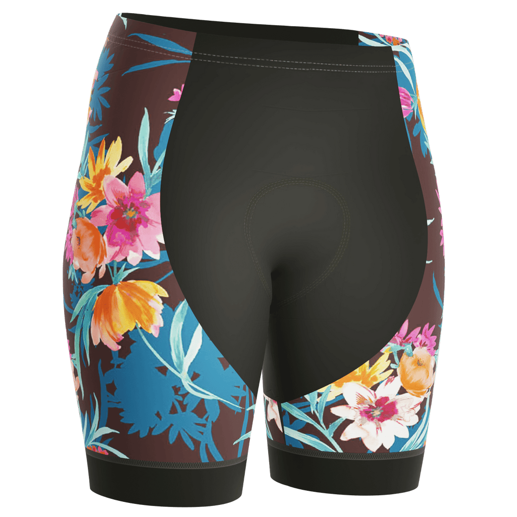 Women's Tropical Bloom Gel Padded Cycling Shorts