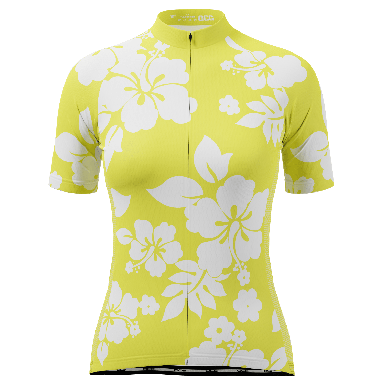 Women's Hawaiian Aloha Floral Short Sleeve Cycling Jersey