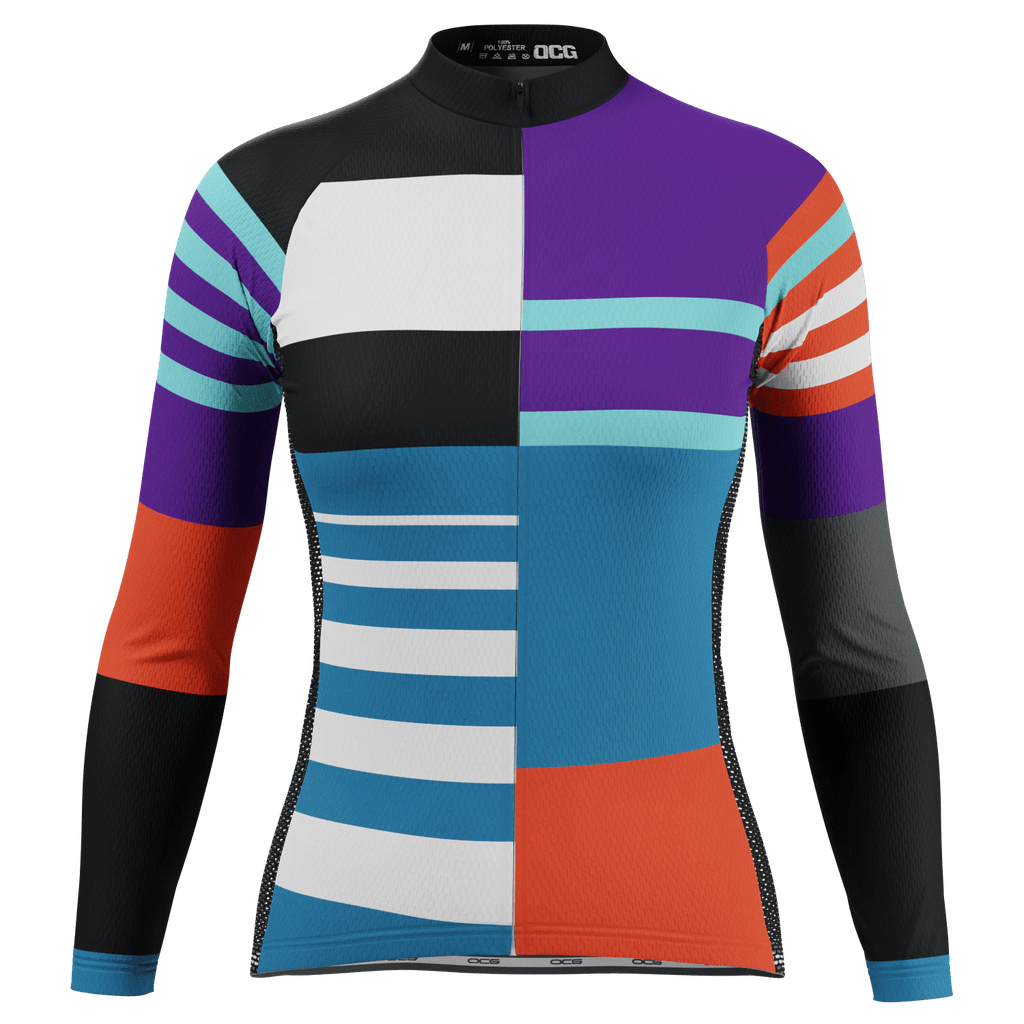 Women's Winter Stripes Long Sleeve Cycling Jersey