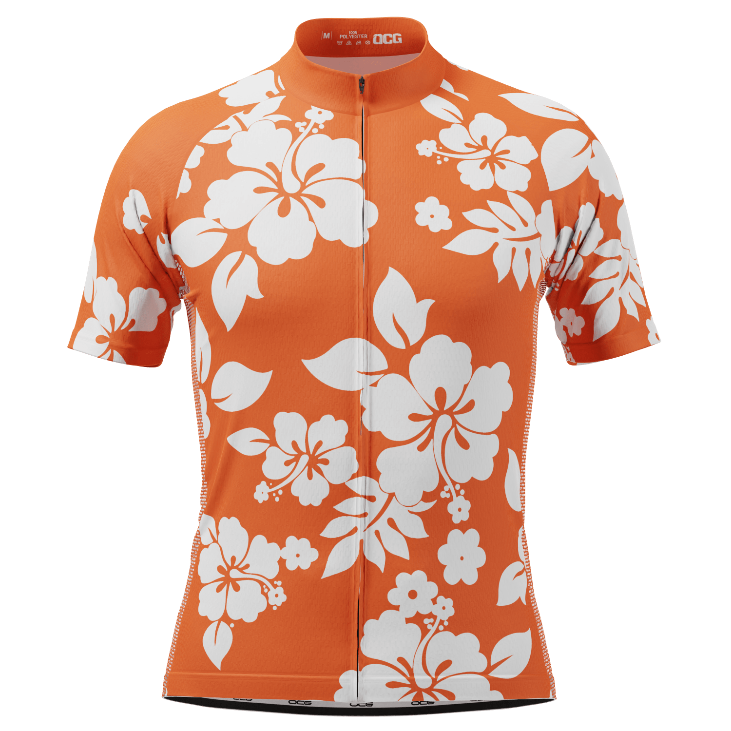 Men's Hawaiian Aloha Floral Short Sleeve Cycling Jersey