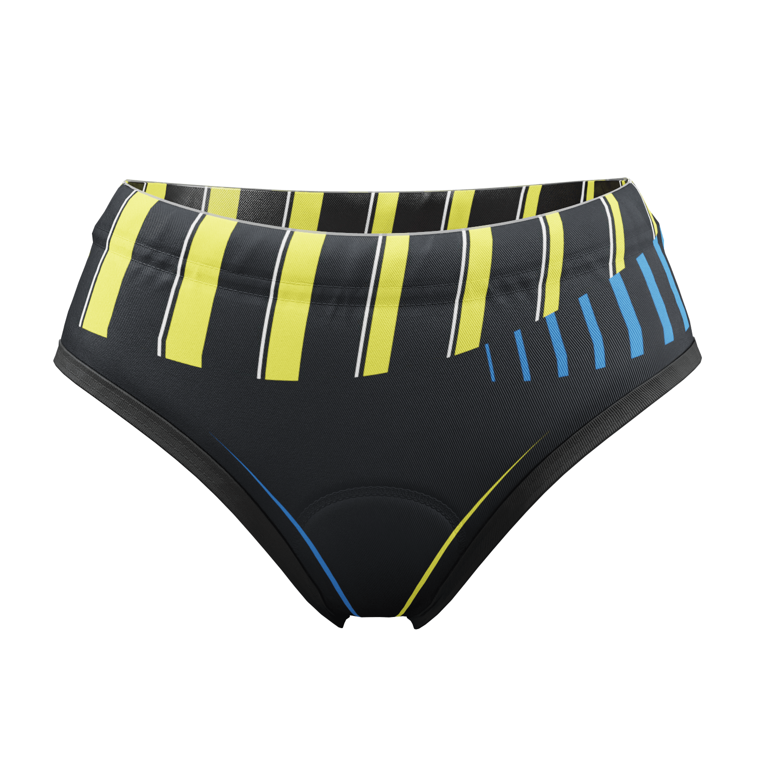 Women's Neon Stripes Gel Padded Cycling Underwear-Briefs