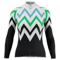 Women's Zigzag Mountain Long Sleeve Cycling Jersey