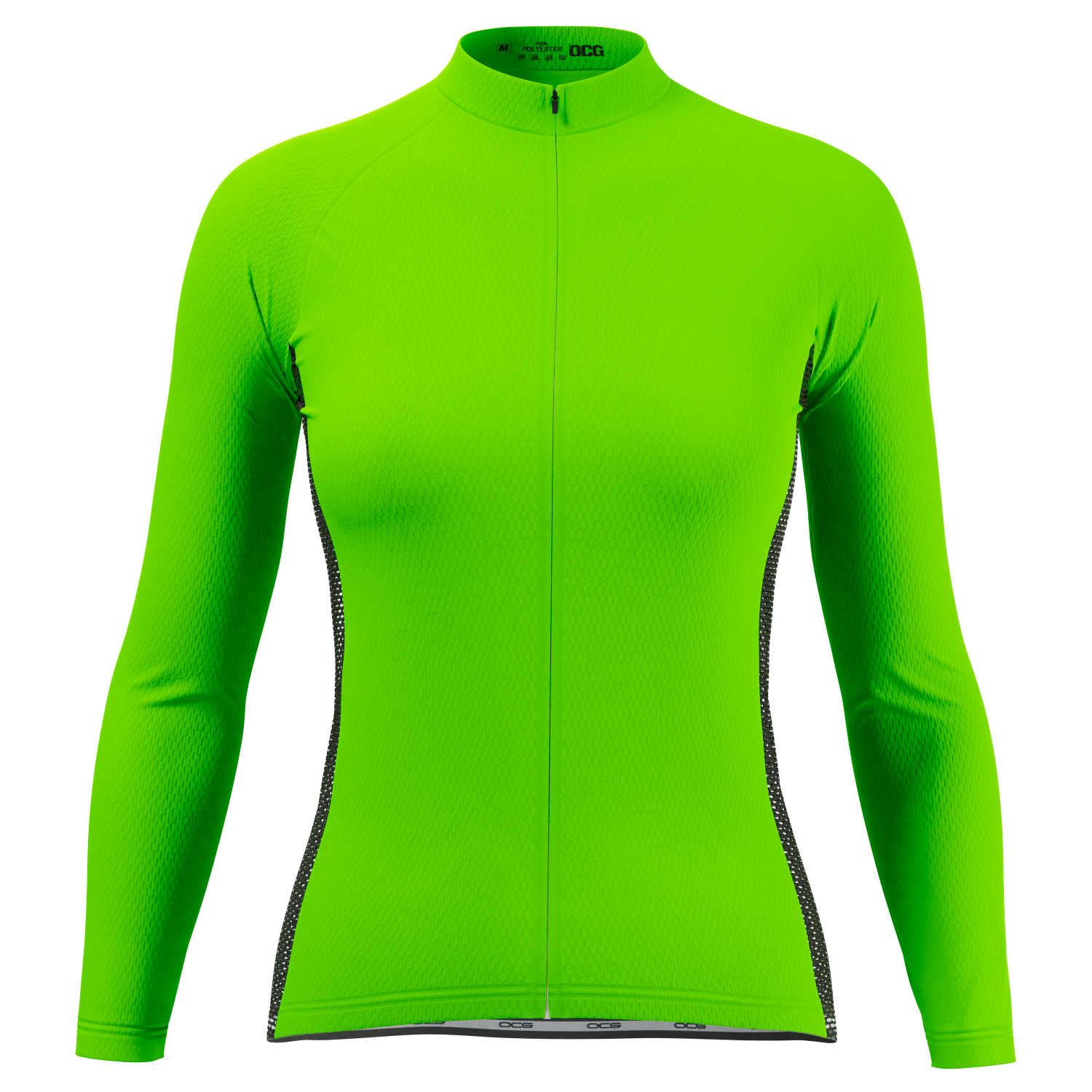 Women's High Viz With Black Accent Long Sleeve Cycling Jersey
