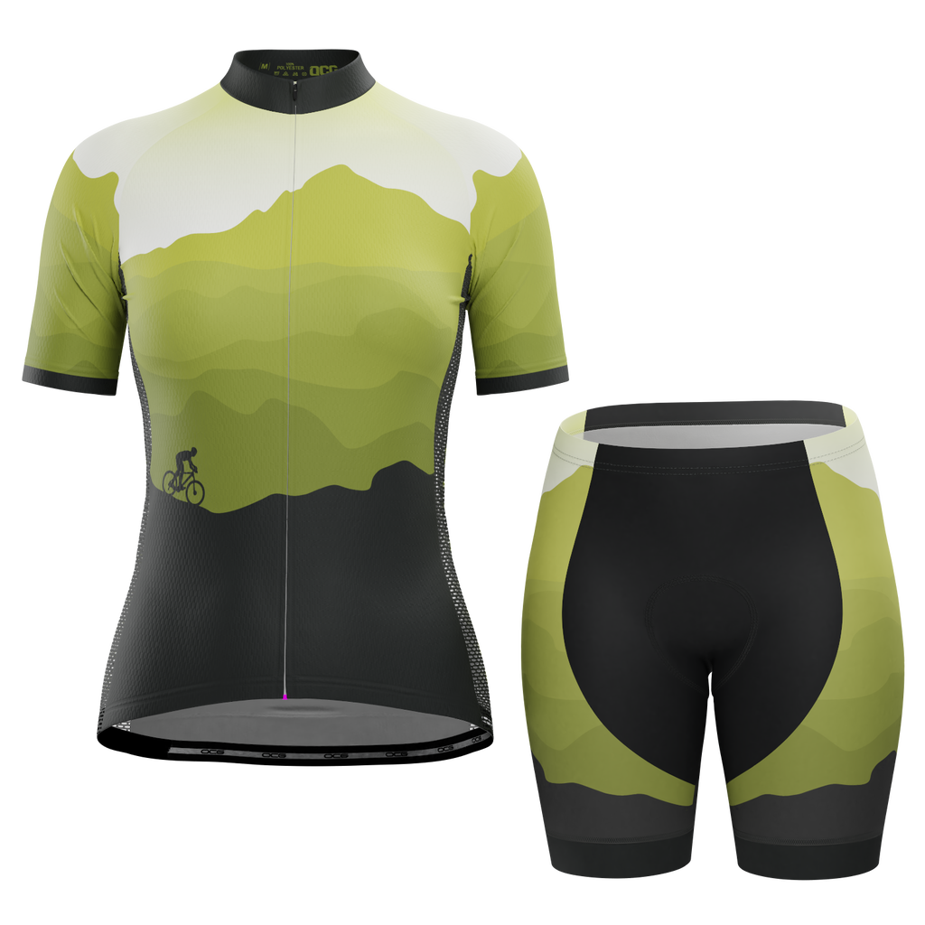 Women's Ride Free Sunset 2 Piece Cycling Kit