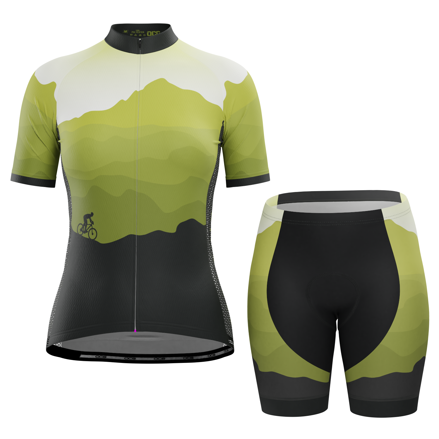 Women's Ride Free Sunset 2 Piece Cycling Kit