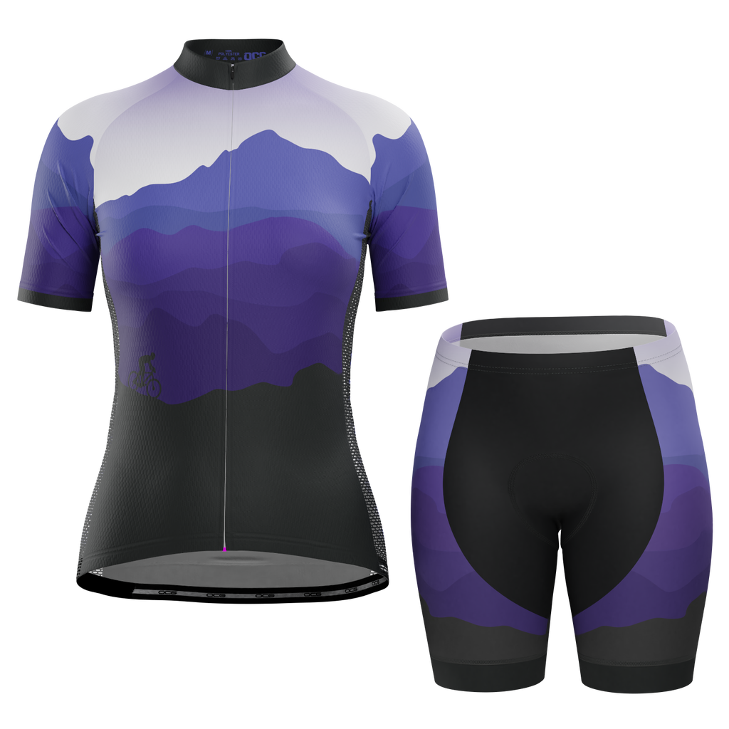Women's Ride Free Sunset 2 Piece Cycling Kit