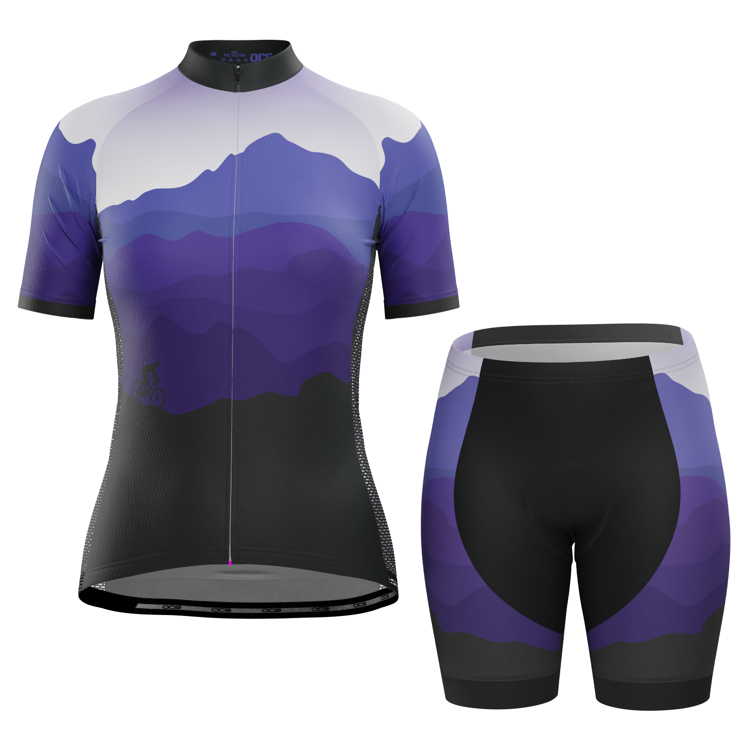Women's Ride Free Sunset 2 Piece Cycling Kit