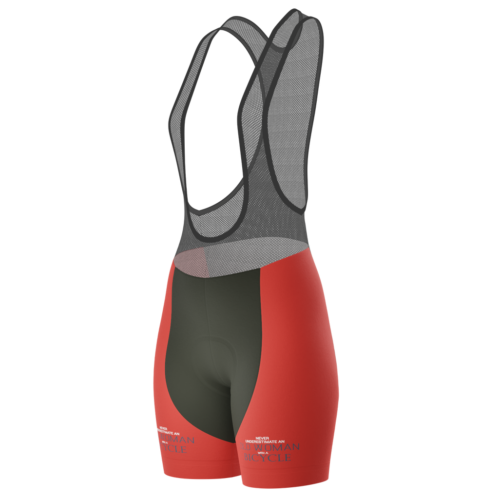 Women's Never Underestimate an Old Woman Gel Padded Cycling Bib