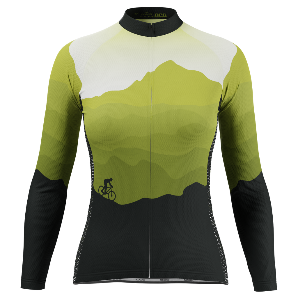 Women's Ride Free Sunset Long Sleeve Cycling Jersey