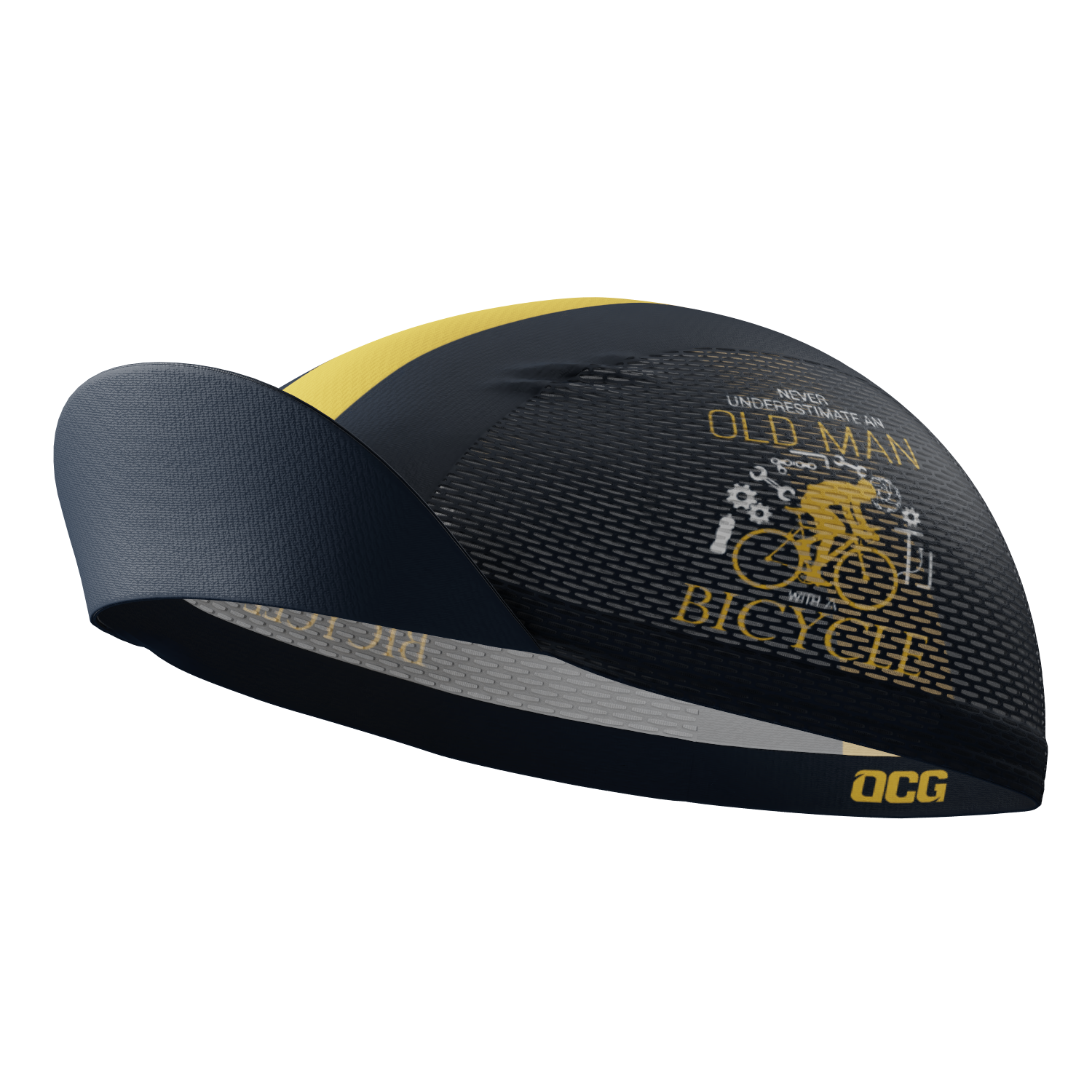 Unisex Never Underestimate an Old Man Quick Dry Cycling Cap