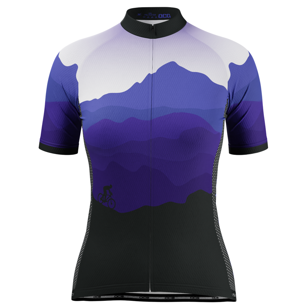 Women's Ride Free Sunset Short Sleeve Cycling Jersey