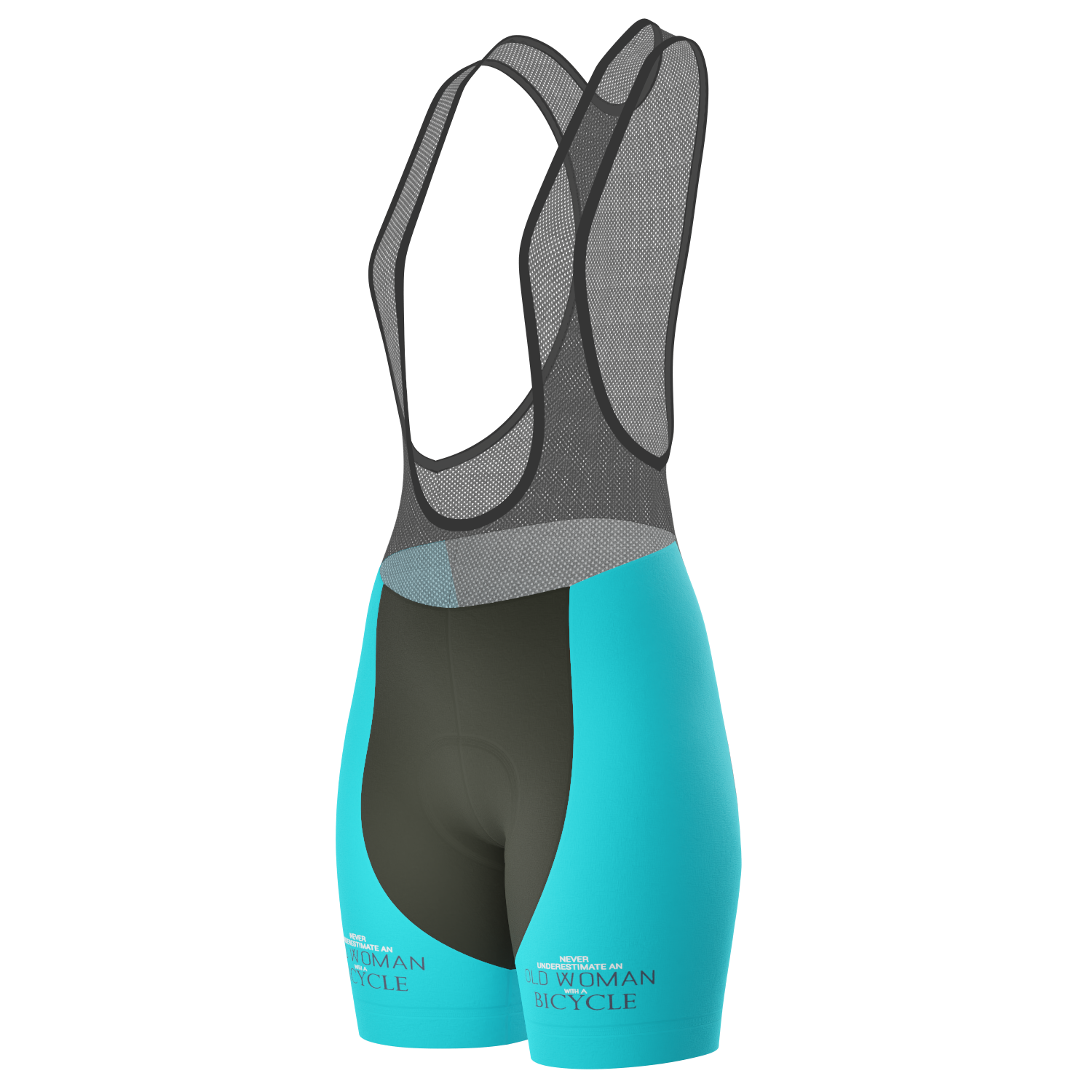 Women's Never Underestimate an Old Woman Gel Padded Cycling Bib