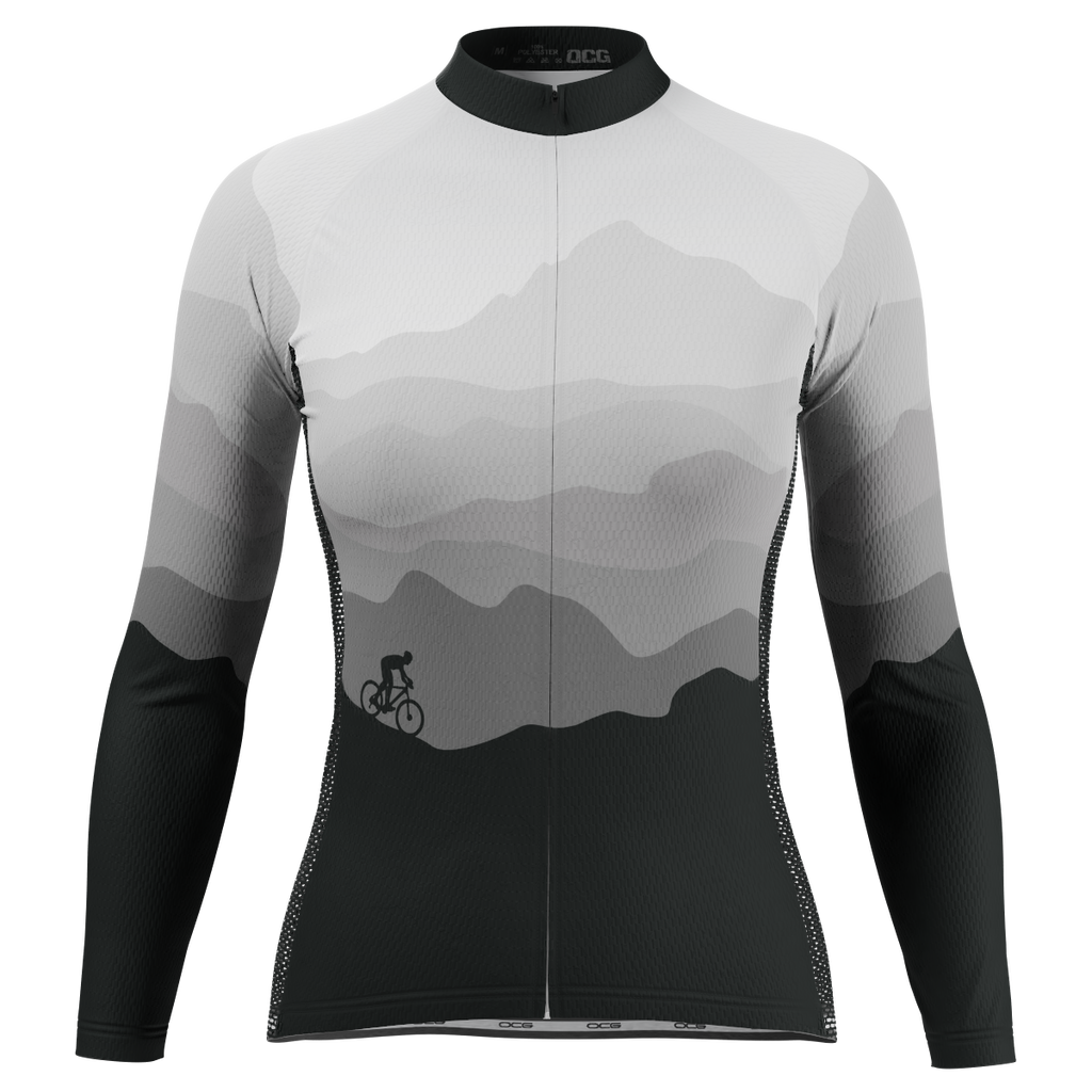 Women's Ride Free Sunset Long Sleeve Cycling Jersey