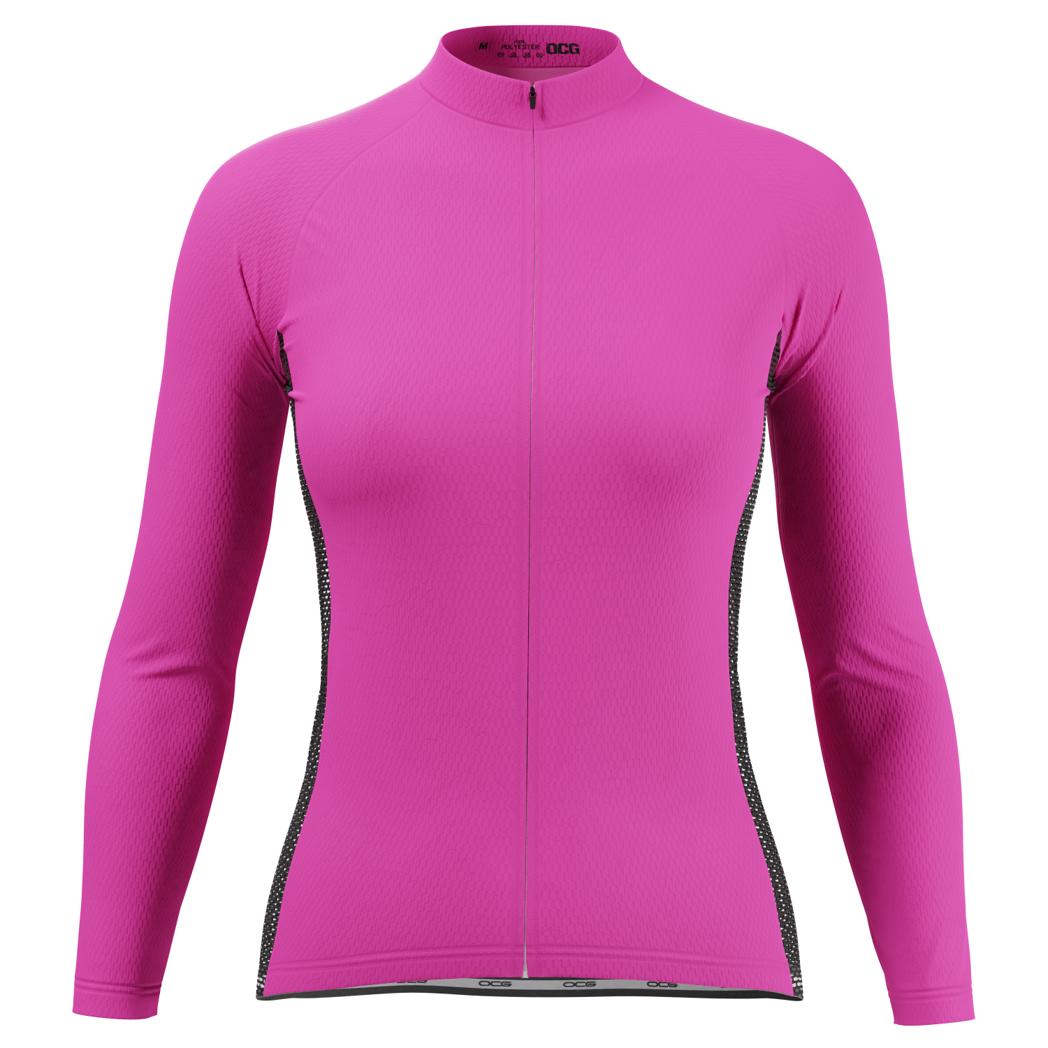 Women's High Viz With Black Accent Long Sleeve Cycling Jersey