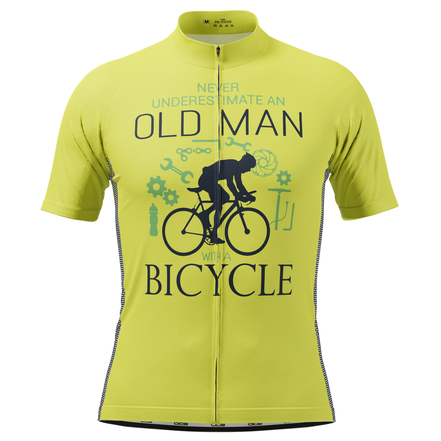 Men's Never Underestimate an Old Man Short Sleeve Cycling Jersey