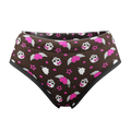 Women's Hearts and Skulls Gel Padded Cycling Underwear-Briefs