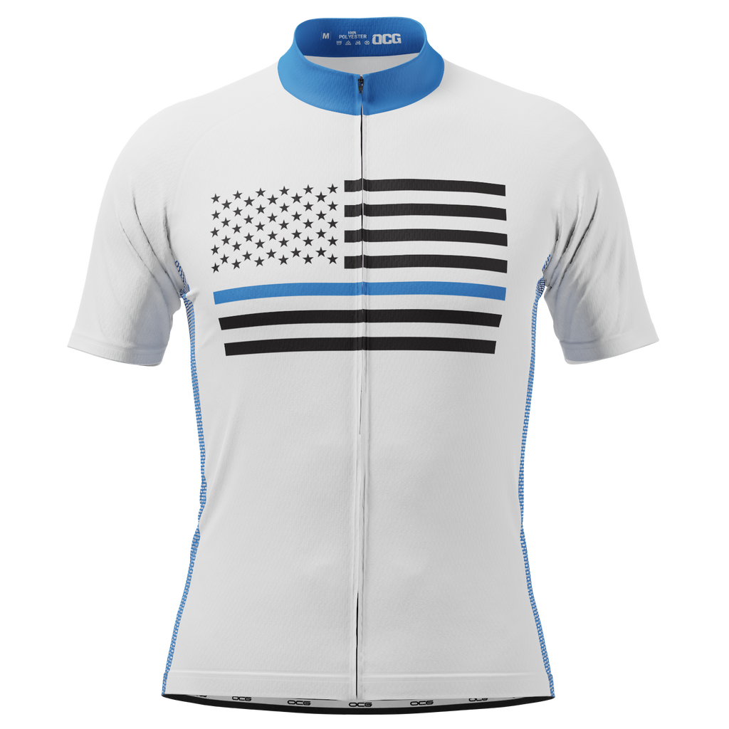 Men's American National Flag Short Sleeve Cycling Jersey