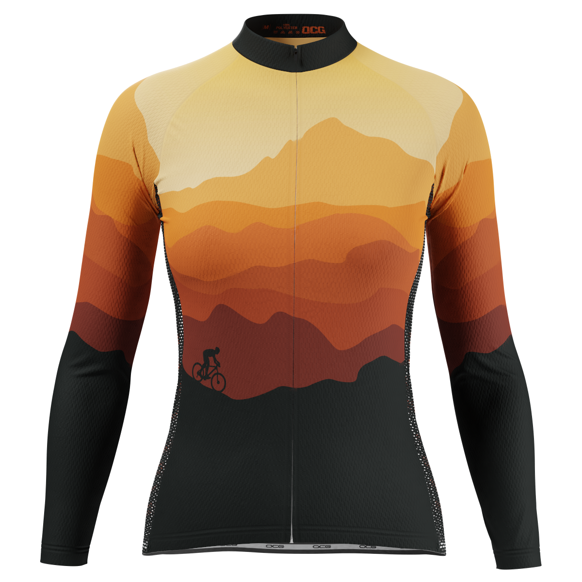 Women's Ride Free Sunset Long Sleeve Cycling Jersey