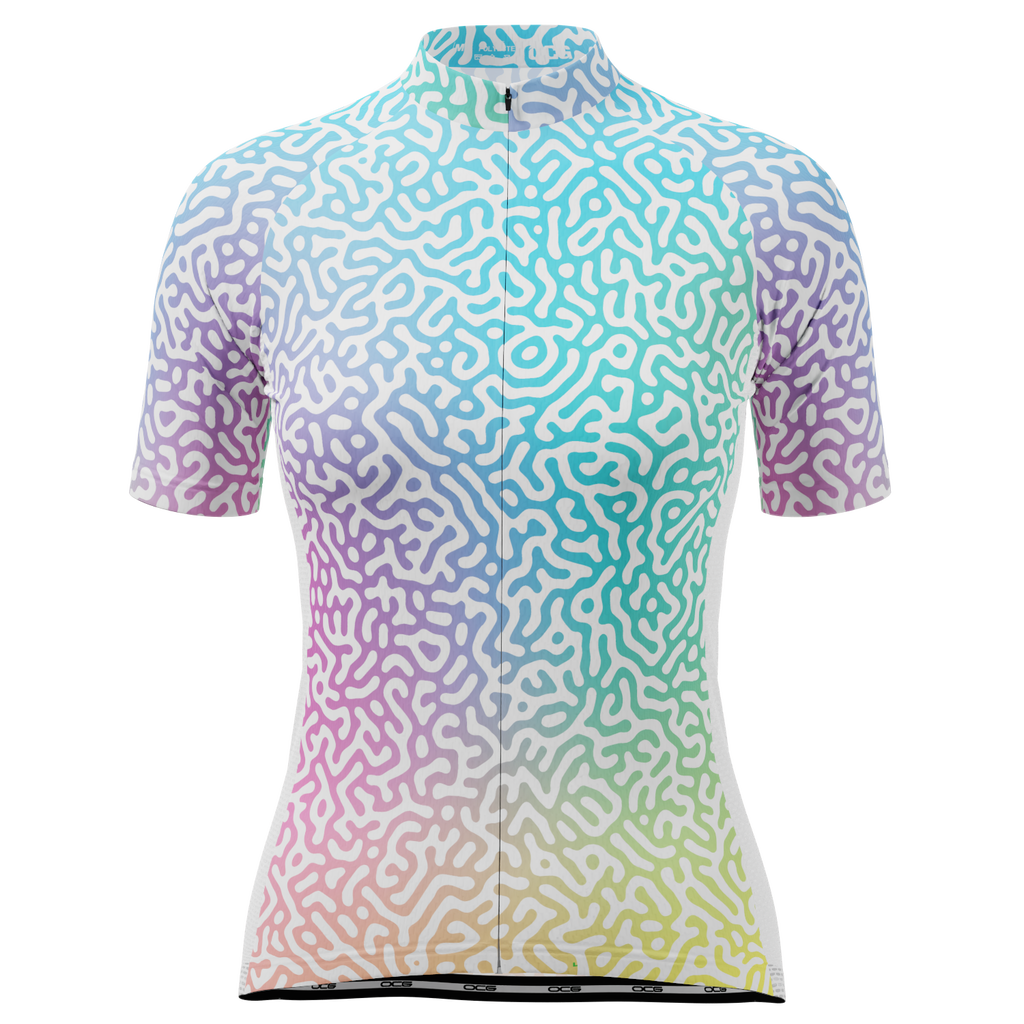 Women's Holographic Organic Lines Short Sleeve Cycling Jersey