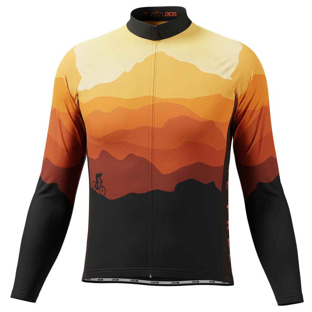 Men's Ride Free Sunset Long Sleeve Cycling Jersey
