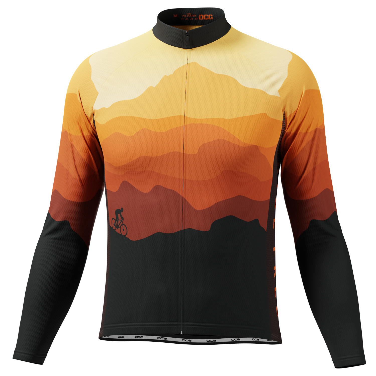 Men's Ride Free Sunset Long Sleeve Cycling Jersey