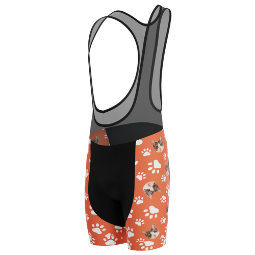 Men's Custom Pet Paws Cycling Bib Personalized & Durable