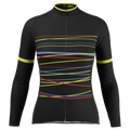 Women's Zigzag Color Lines Long Sleeve Cycling Jersey