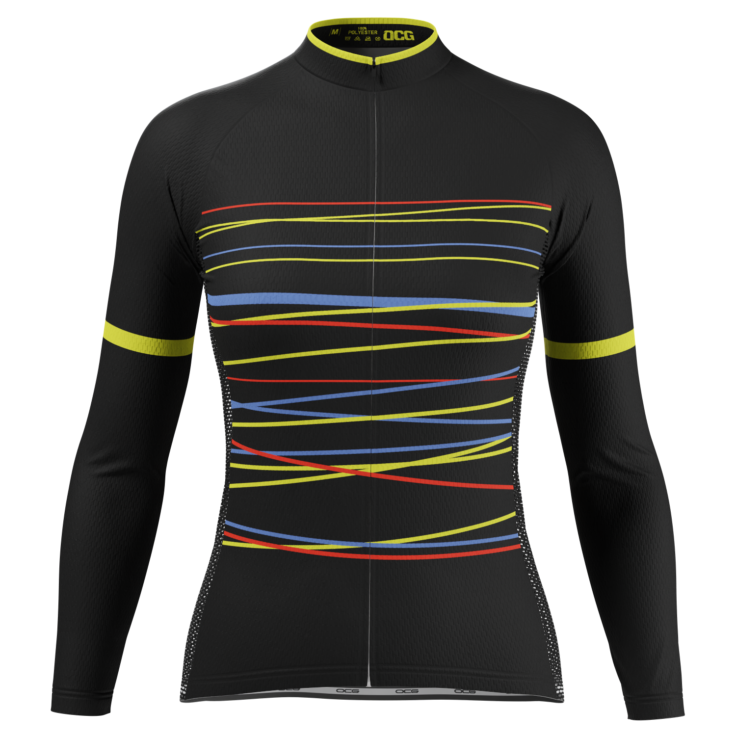 Women's Zigzag Color Lines Long Sleeve Cycling Jersey
