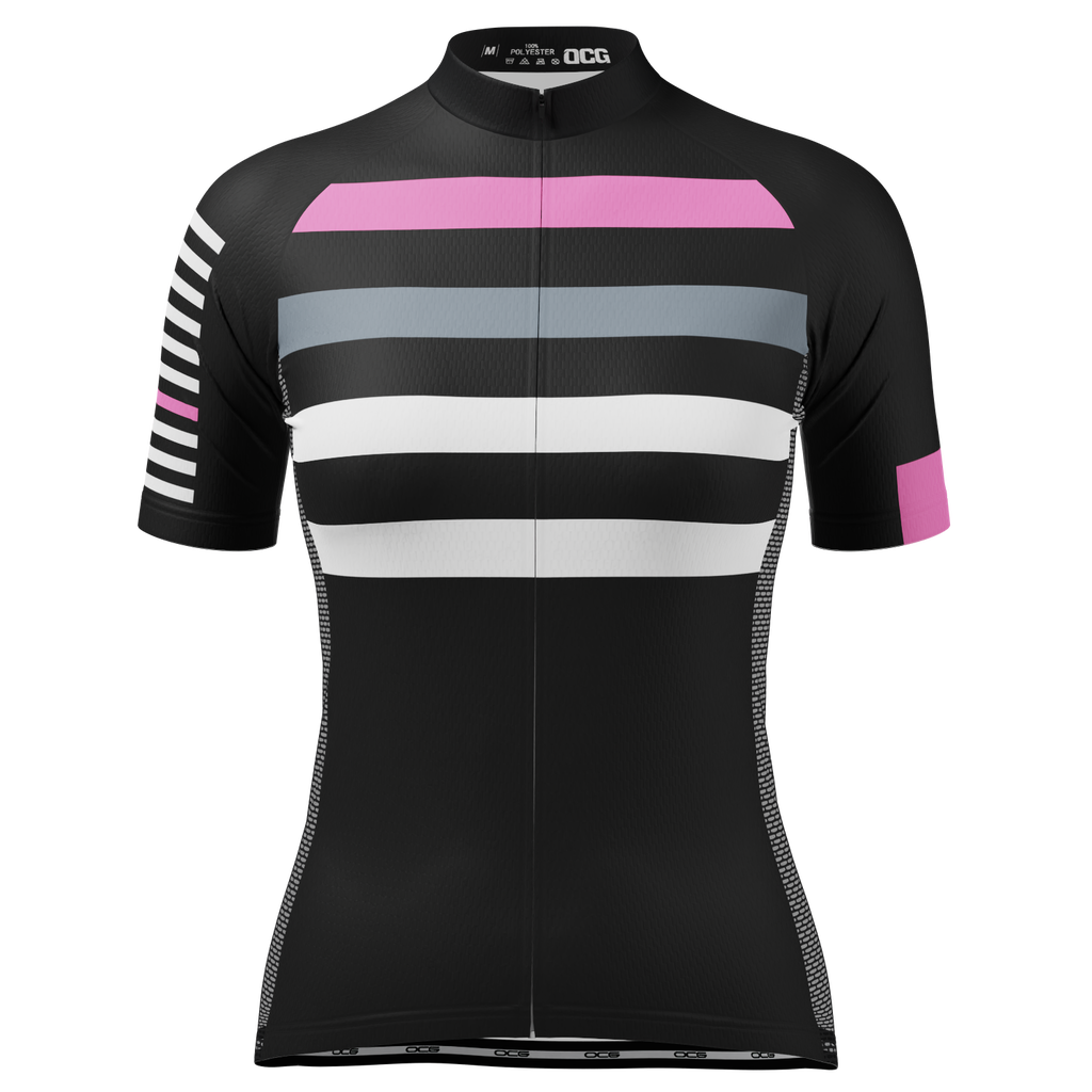 Women's Four Stripes Short Sleeve Cycling Jersey