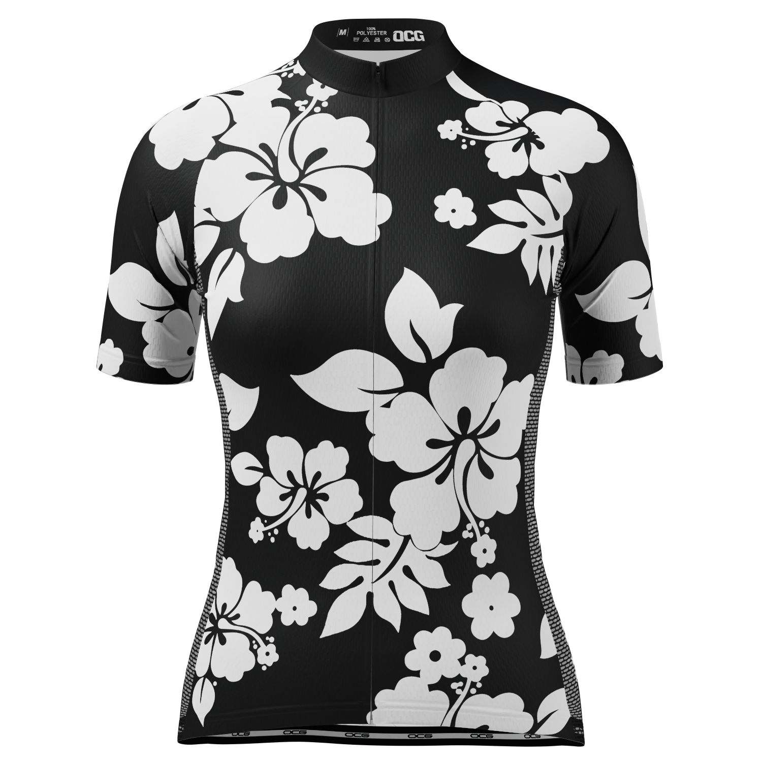 Women's Hawaiian Aloha Floral Short Sleeve Cycling Jersey