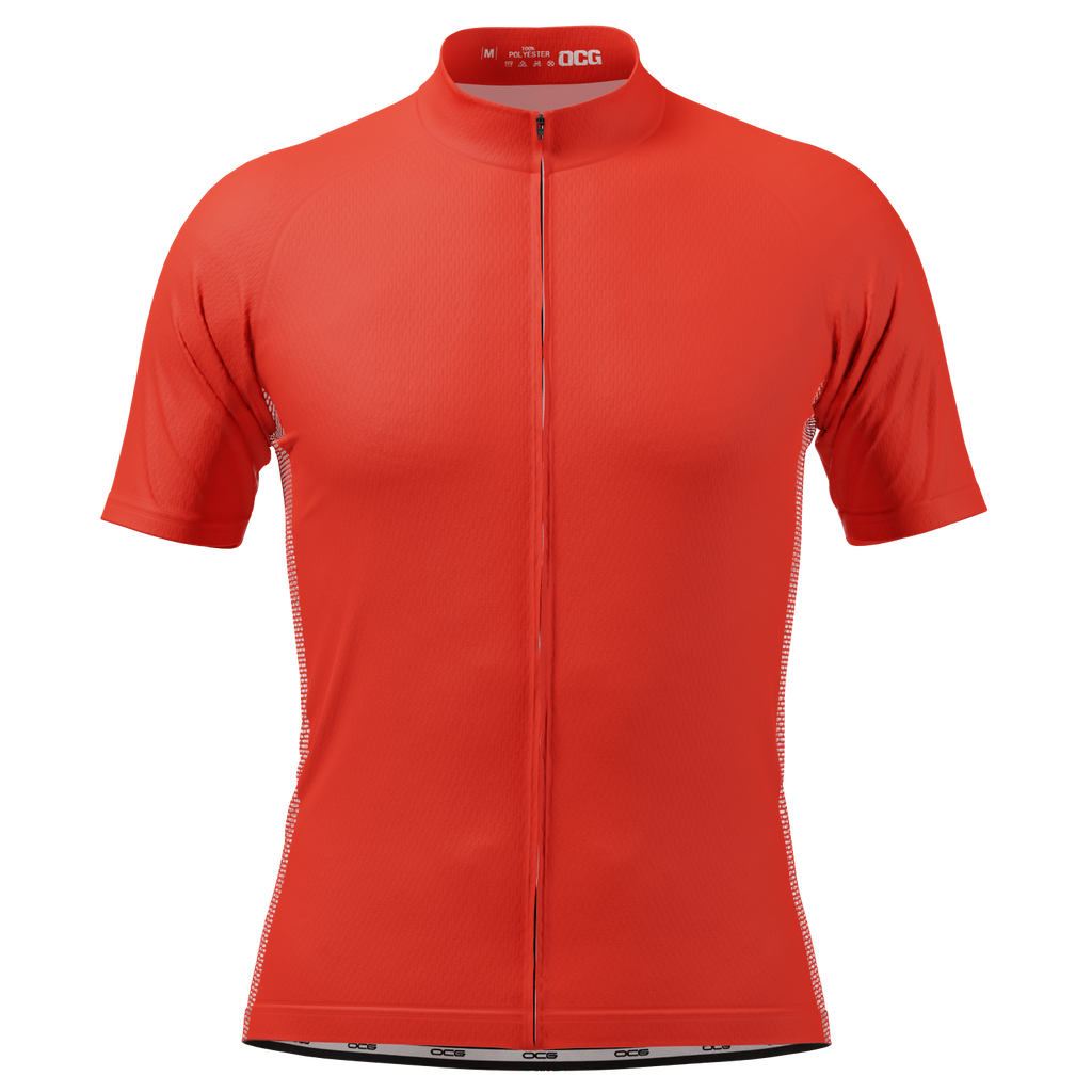 Men's OCG Plain Color Block Short Sleeve Cycling Jersey