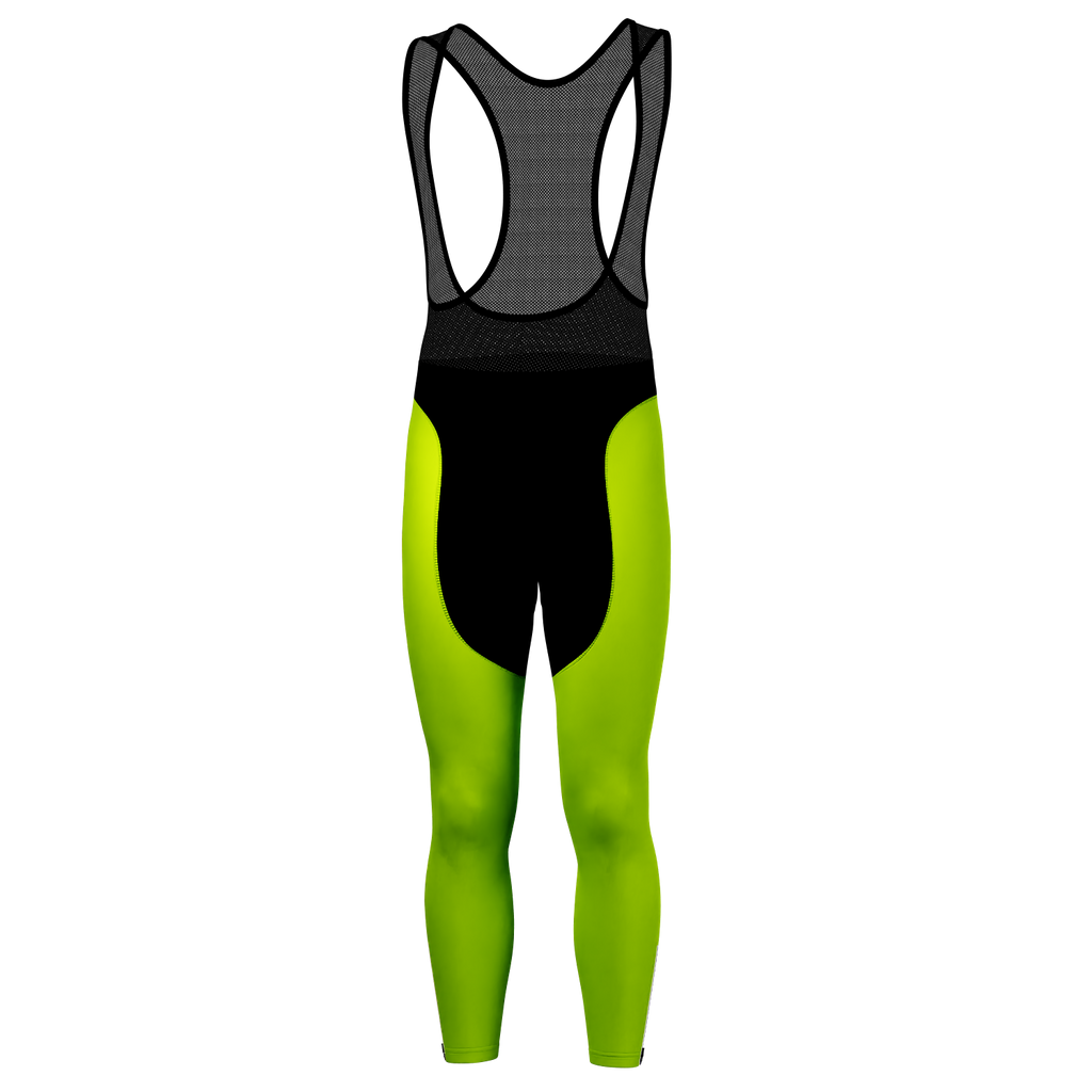 Men's Basic Colors Neon Gel Padded Cycling Bib-Tights