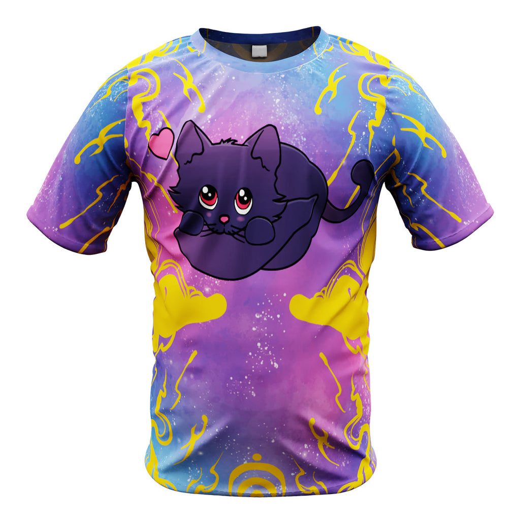 Kid's Manga Kitten Short Sleeve Running Shirt