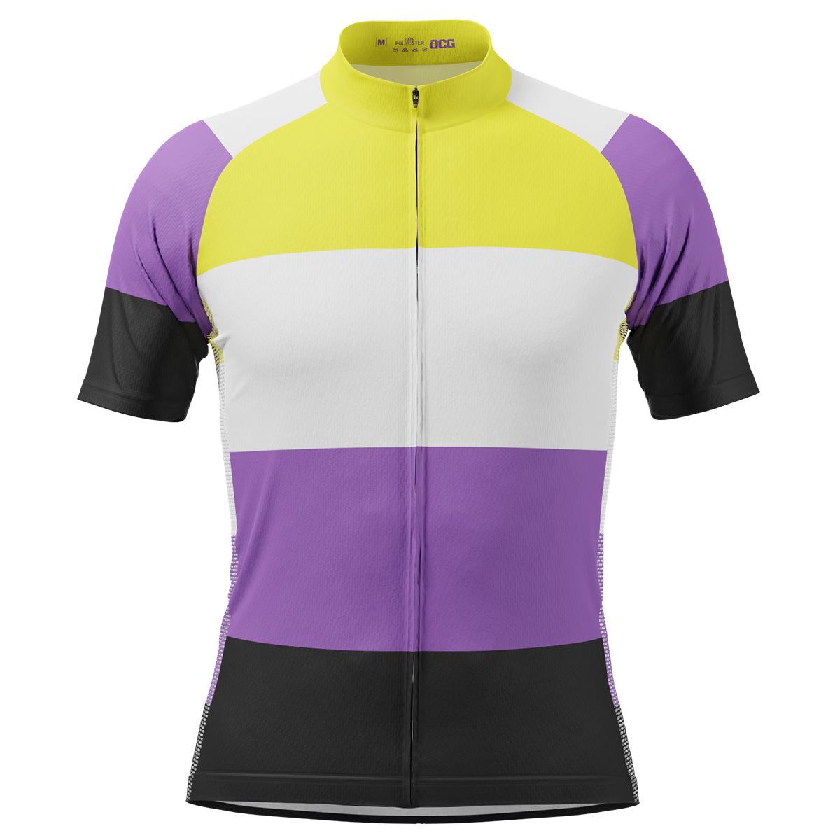 Men's LGBT Non-Binary Pride Short Sleeve Cycling Jersey