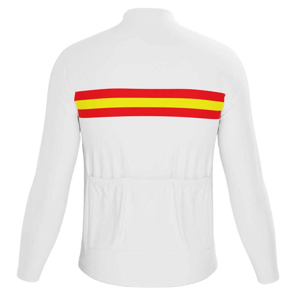 Men's España Spanish National Flag Long Sleeve Cycling Jersey