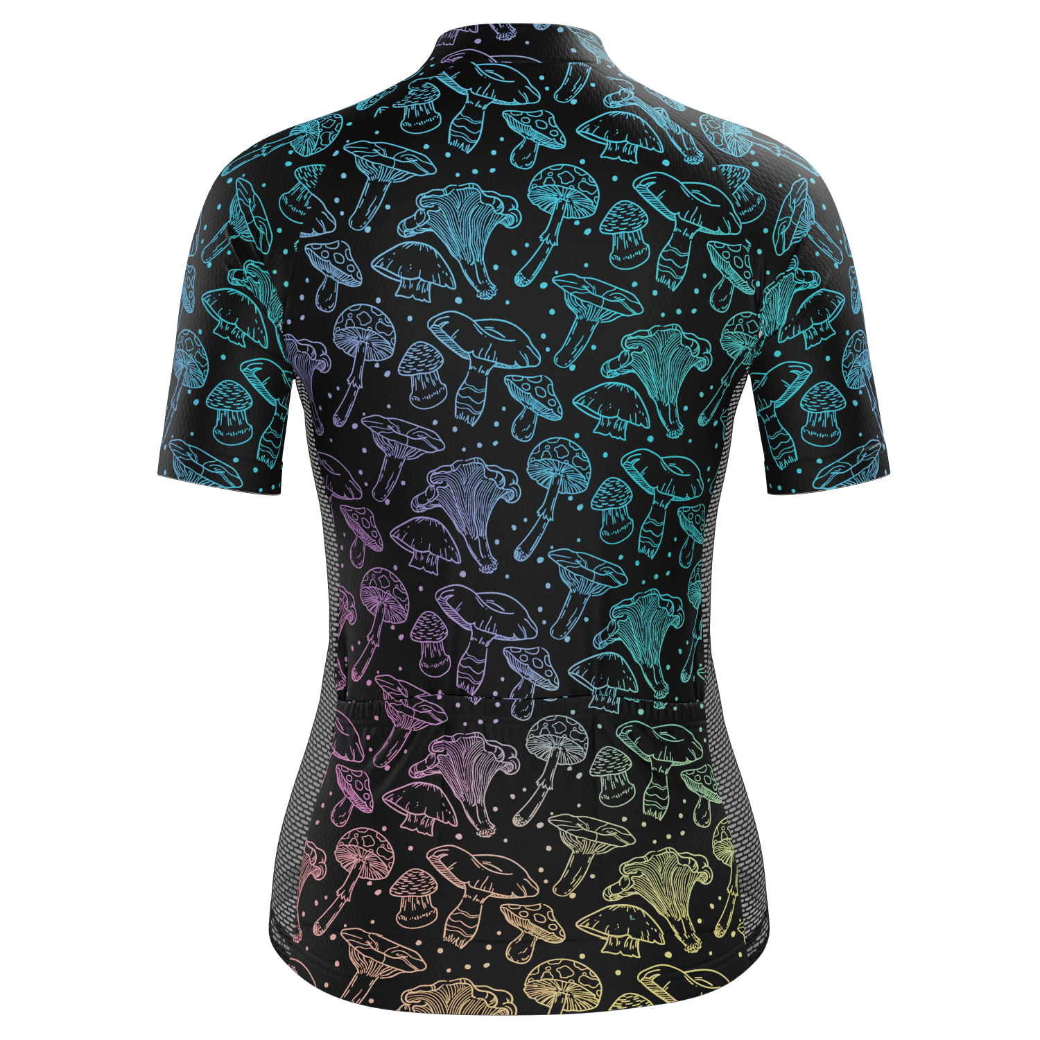Women's Holographic Mushrooms Short Sleeve Cycling Jersey