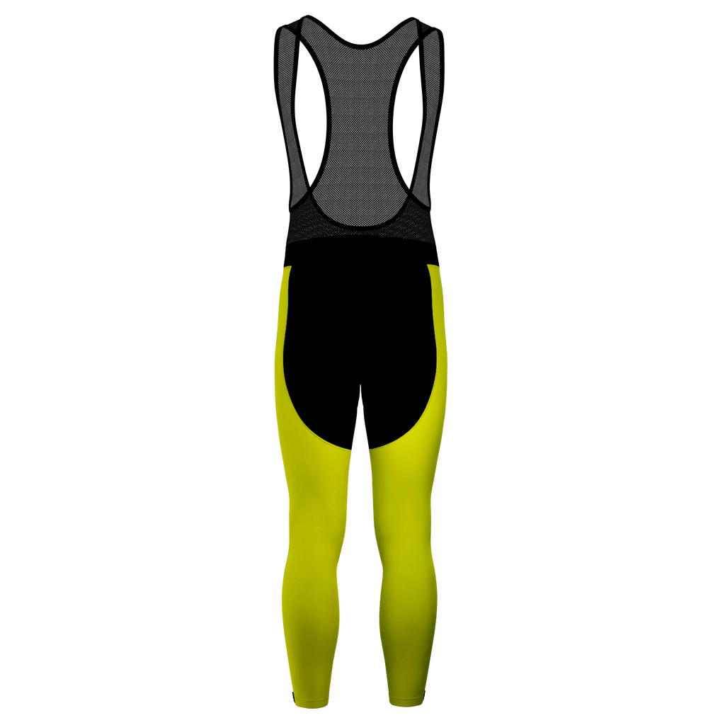 Men's Basic Colors Neon Gel Padded Cycling Bib-Tights