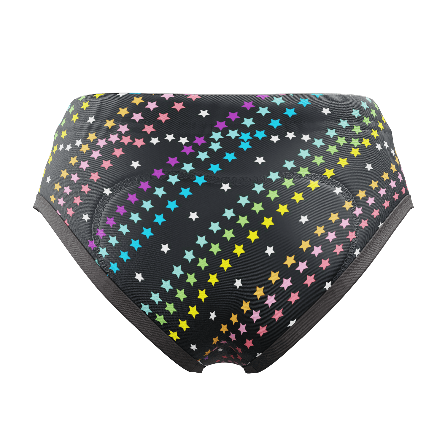 Women's Rainbow Star Gel Padded Cycling Underwear-Briefs