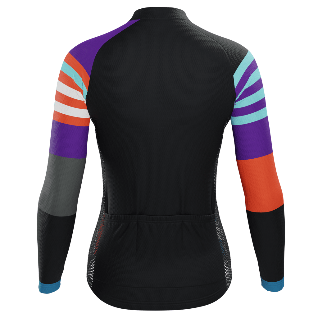 Women's Winter Stripes Long Sleeve Cycling Jersey