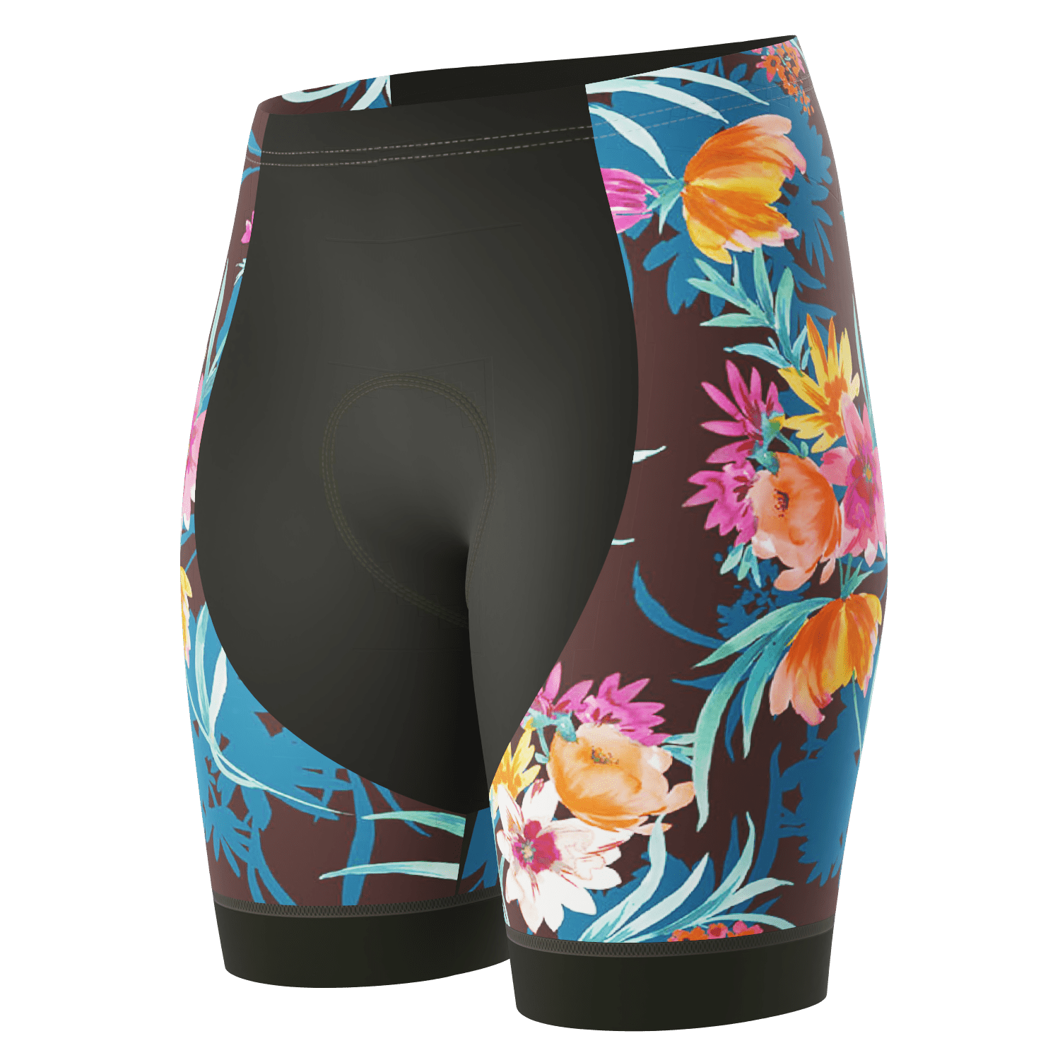 Women's Tropical Bloom Gel Padded Cycling Shorts