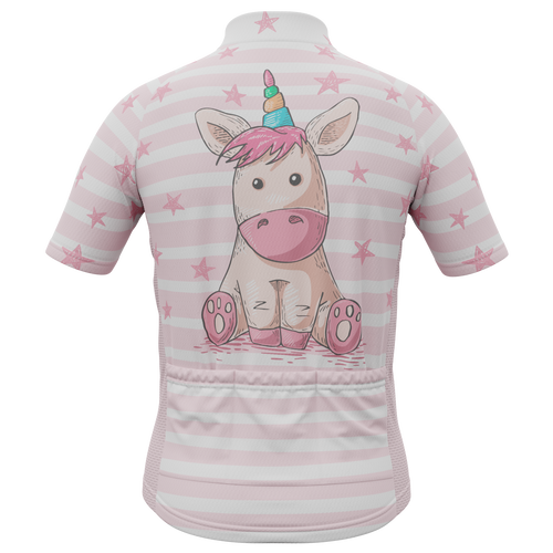 Kid's Pondering Unicorn Short Sleeve Cycling Jersey