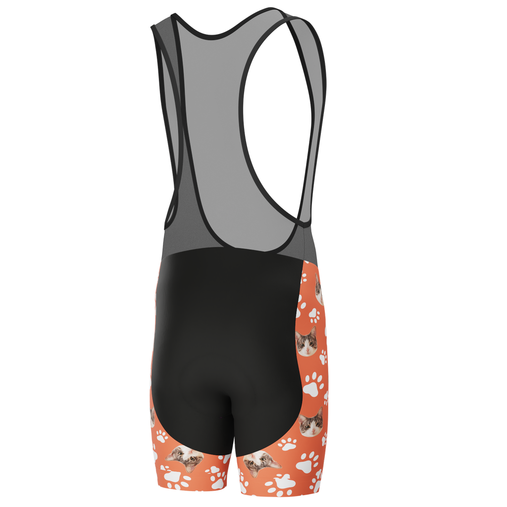 Men's Custom Pet Paws Cycling Bib Personalized & Durable