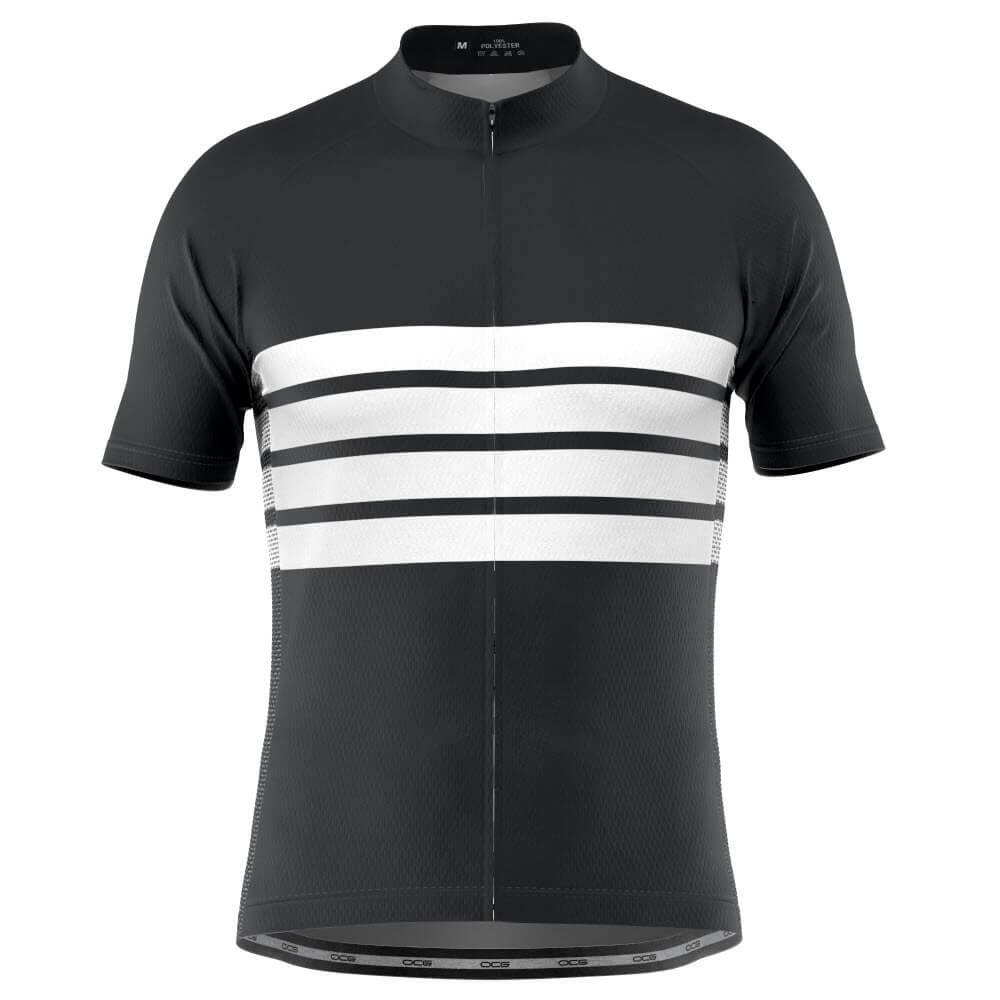 Men's Retro Four Stripe Short Sleeve Cycling Jersey