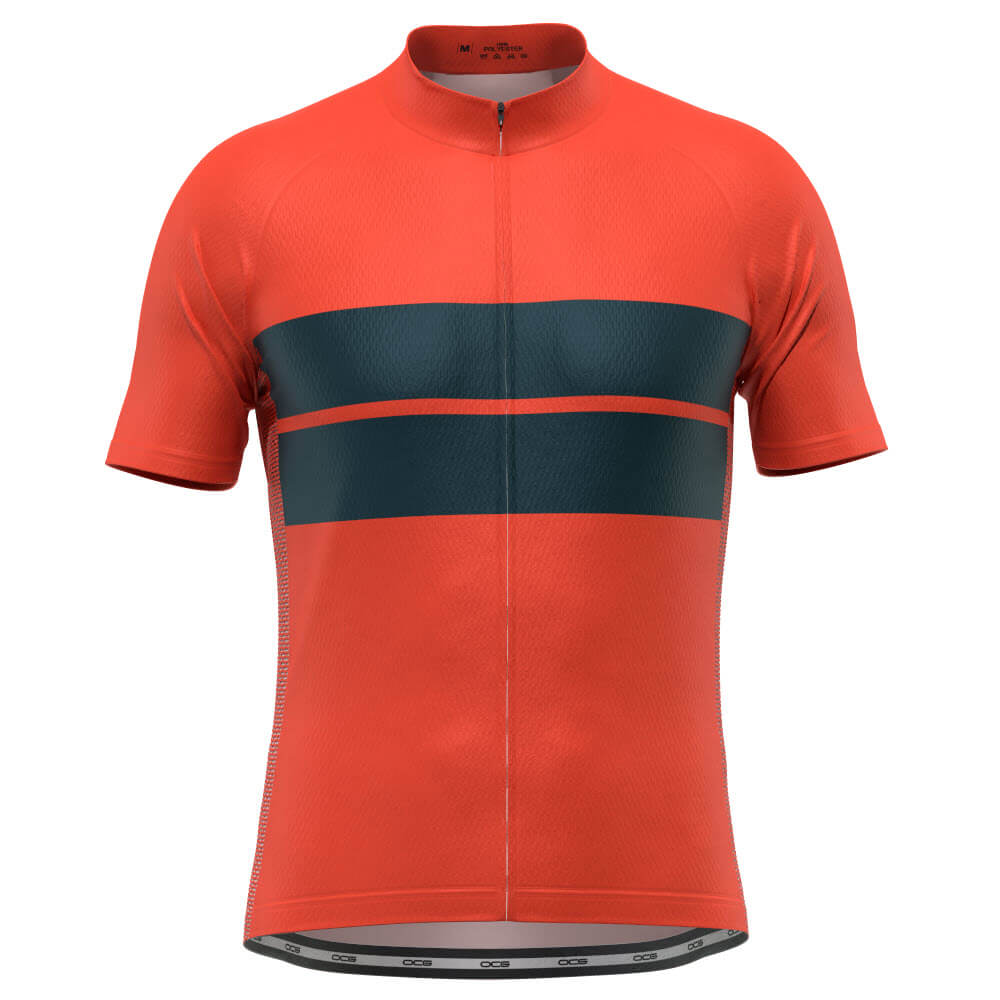 Men's Retro Two-Stripe Short Sleeve Cycling Jersey