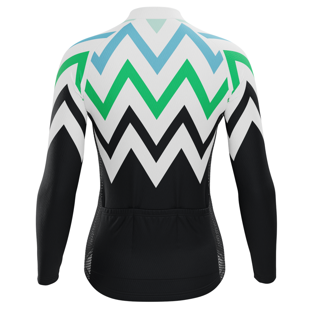 Women's Zigzag Mountain Long Sleeve Cycling Jersey