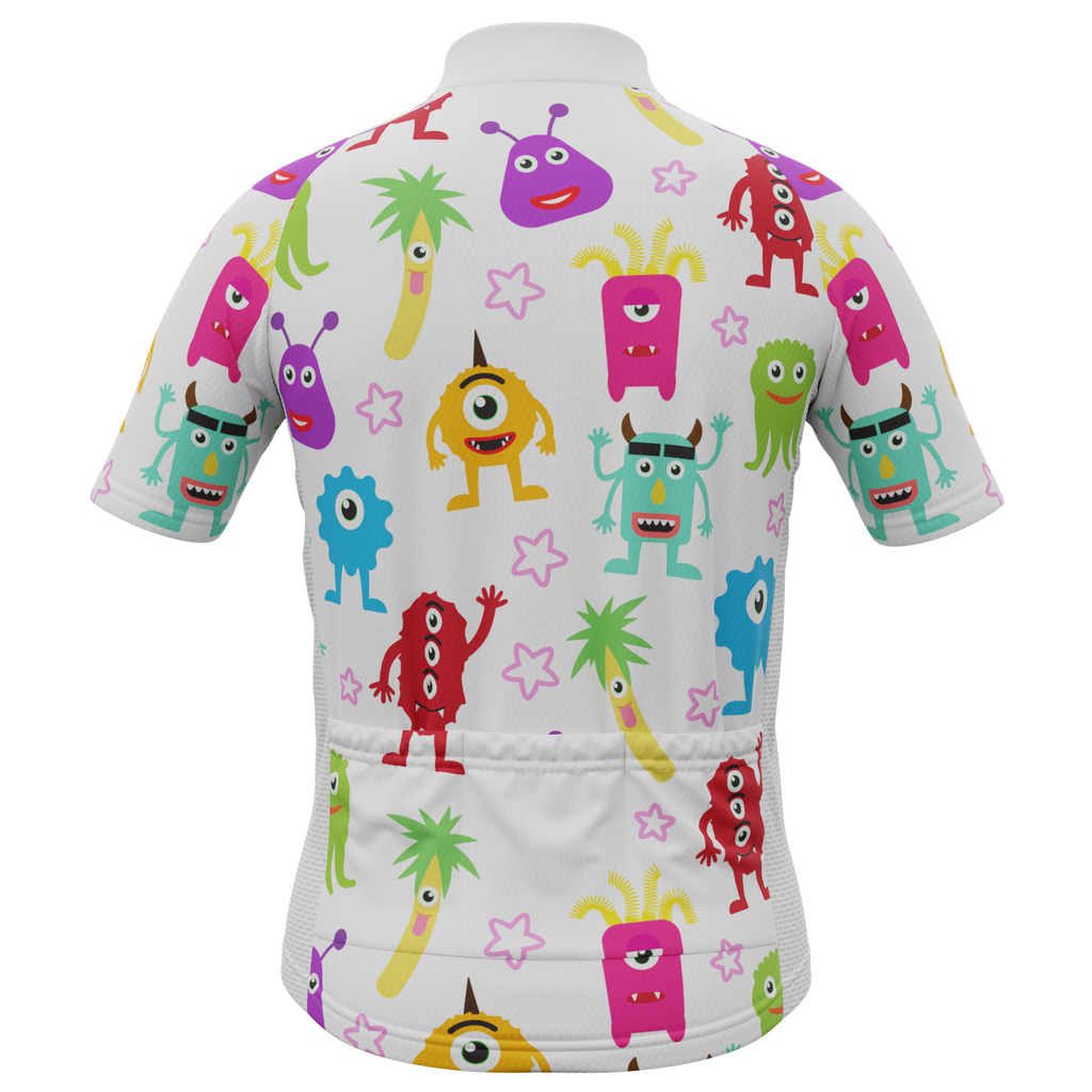 Kid's Happy Monsters Short Sleeve Cycling Jersey