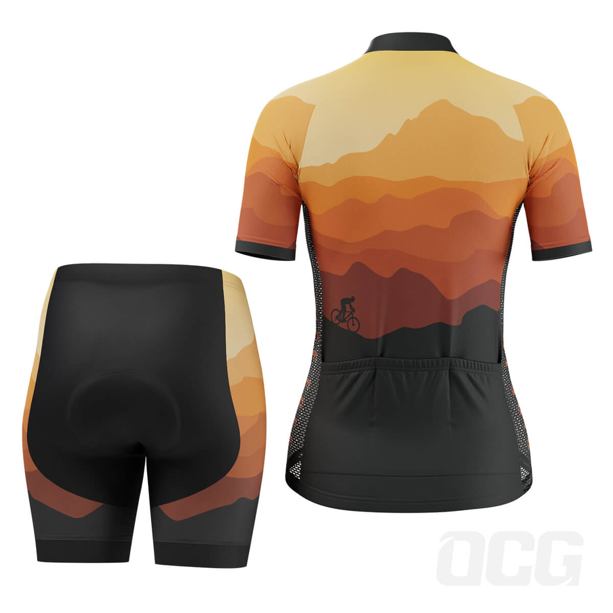 Women's Ride Free Sunset 2 Piece Cycling Kit