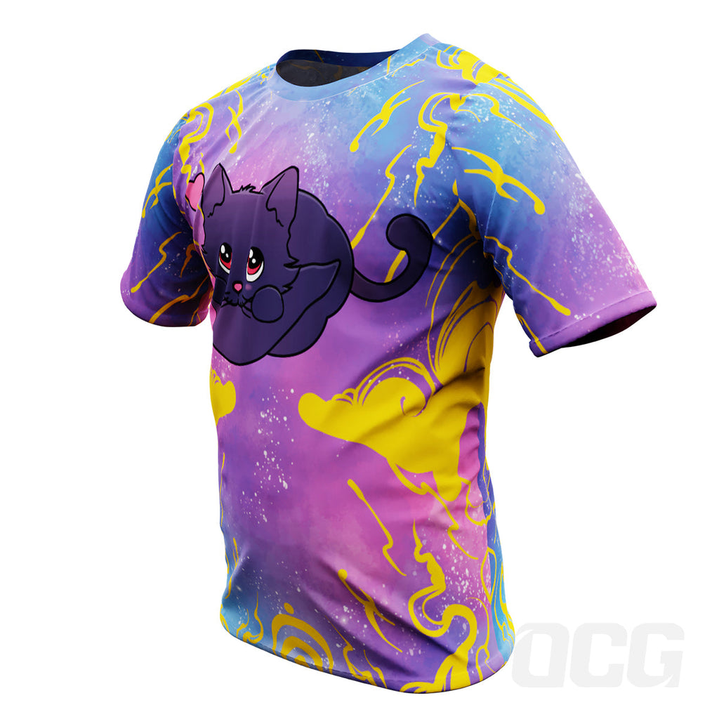 Kid's Manga Kitten Short Sleeve Running Shirt